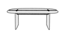 Dining Table: H750 x D1000 x W2200